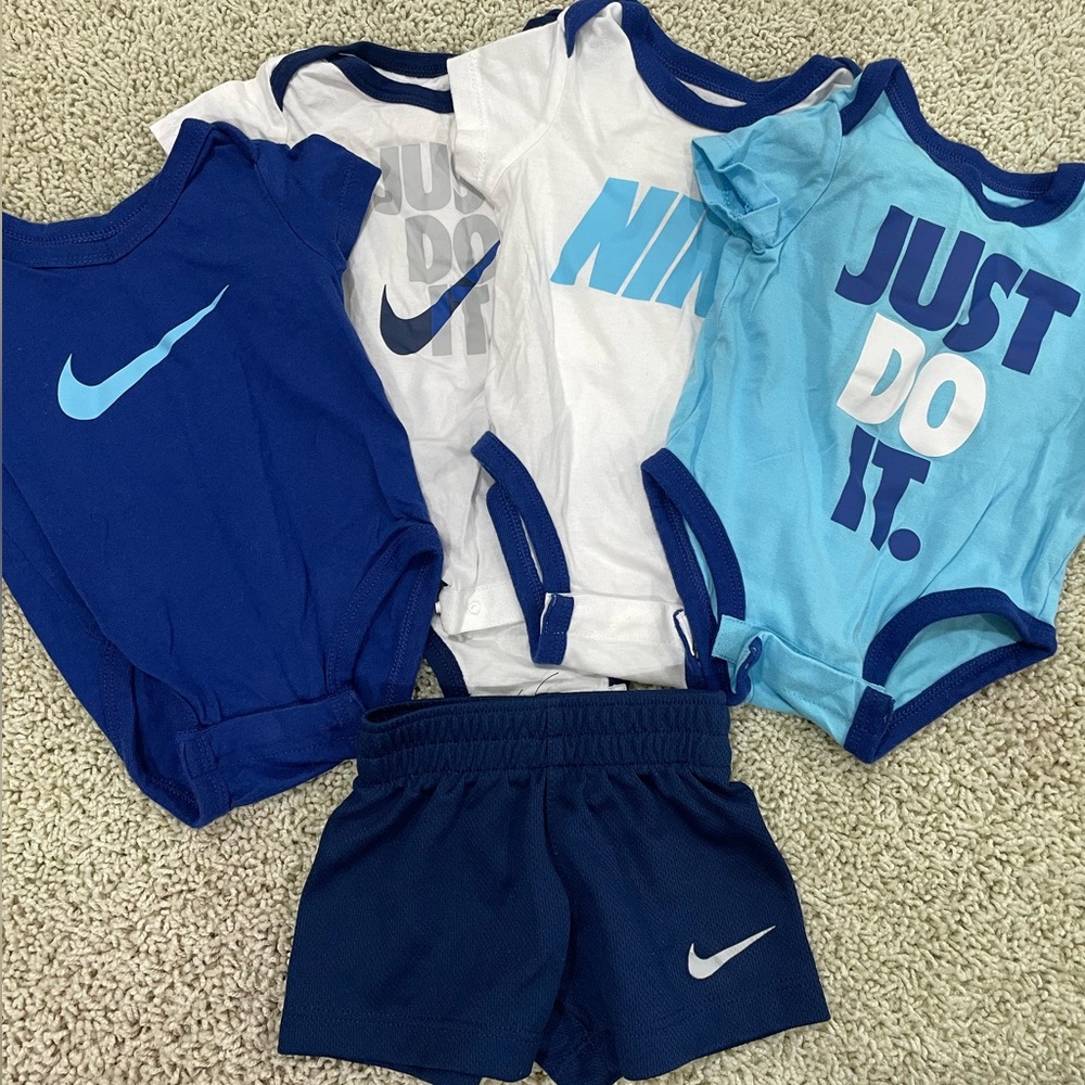 Nike onesie and shorts bundle